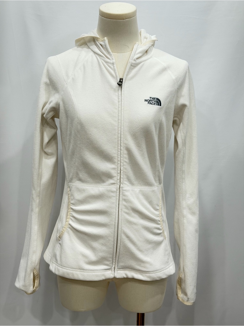The North Face TKA 100 Masonic Fleece Hoodie White Women’s S Thumbholes